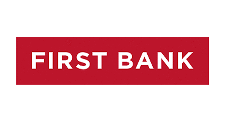 Logo for First Bank.