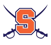 Logo for Southern Lee High School in Sanford, NC. Features a pair of crossed swords behind a large orange S.