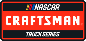 NASCAR Craftsman Truck Series Logo The banner for the NASCAR Craftsman Truck Series of races. A black rectangle, with red edges. The Nascar logo appears in the top third of the rectangle. The middle of the rectangle has a red horizontal block with the Craftsman logo set in the center. The words Truck Series appear in the bottom third of the rectangle.