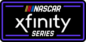 NXS_Primary_rgb-2022 The banner for the NASCAR Craftsman Truck Series of races. A black rectangle, with red edges. The Nascar logo appears in the top third of the rectangle. The middle of the rectangle has a red horizontal block with the Craftsman logo set in the center. The words Truck Series appear in the bottom third of the rectangle.